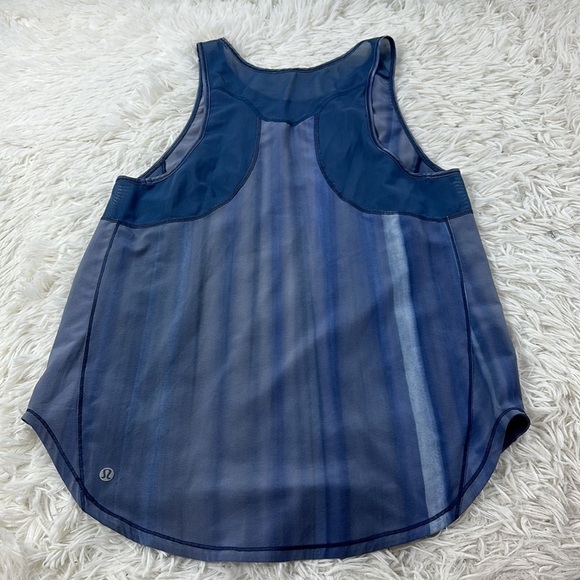 Lululemon Sculpt Tank Brushed Spray Dye White Code Blue - Picture 3 of 3
